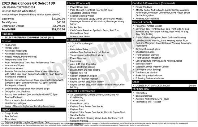 2023 Buick Encore GX Select