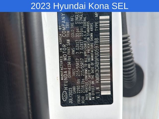 2023 Hyundai Kona SEL