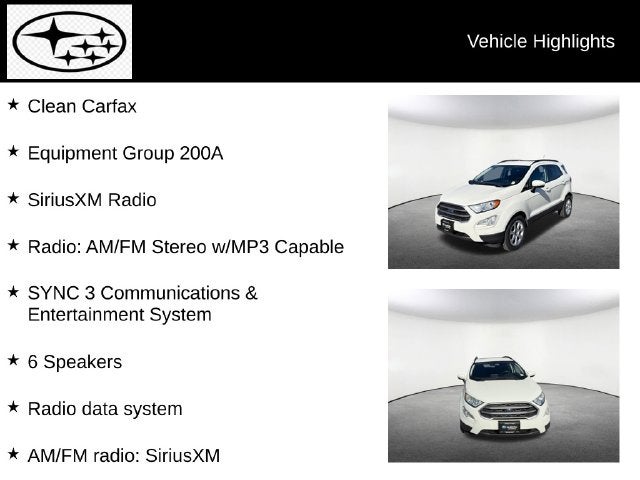 2020 Ford EcoSport SE