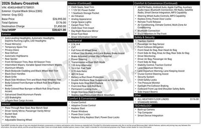2026 Subaru CROSSTREK Base