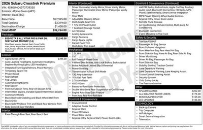 2026 Subaru CROSSTREK Premium