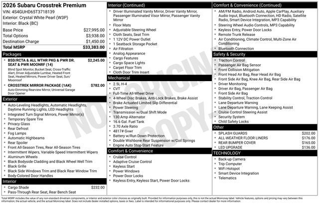 2026 Subaru CROSSTREK Premium