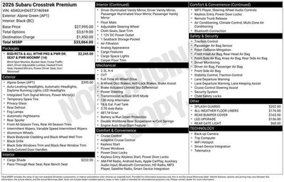 2026 Subaru CROSSTREK Premium