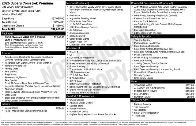 2026 Subaru CROSSTREK Premium