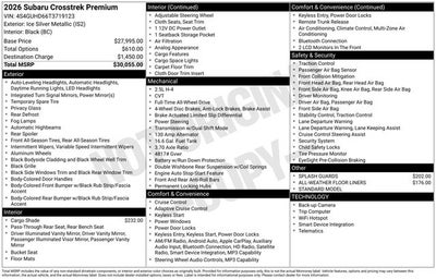 2026 Subaru CROSSTREK Premium