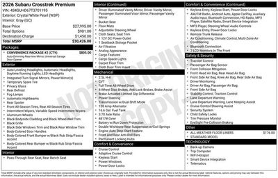 2026 Subaru CROSSTREK Premium