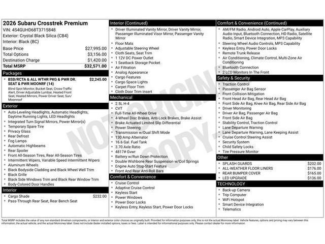 2026 Subaru CROSSTREK Premium