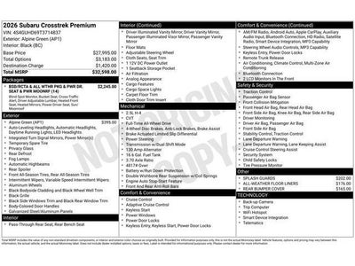 2026 Subaru CROSSTREK Premium