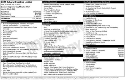 2026 Subaru CROSSTREK Limited