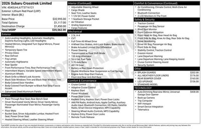 2026 Subaru CROSSTREK Limited