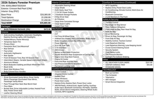 2026 Subaru FORESTER Premium