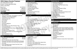 2026 Subaru FORESTER Premium