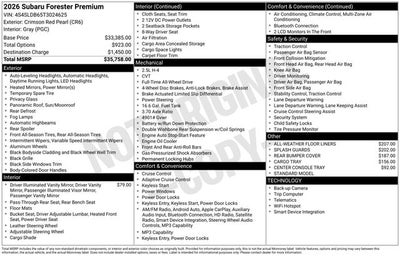 2026 Subaru FORESTER Premium