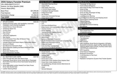 2026 Subaru FORESTER Premium