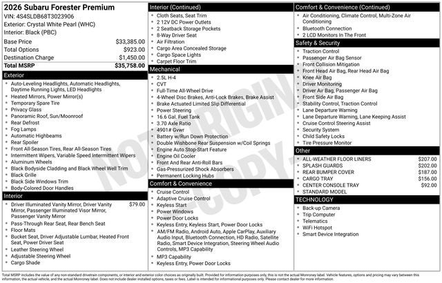 2026 Subaru FORESTER Premium