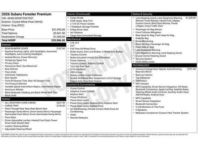 2026 Subaru FORESTER Premium