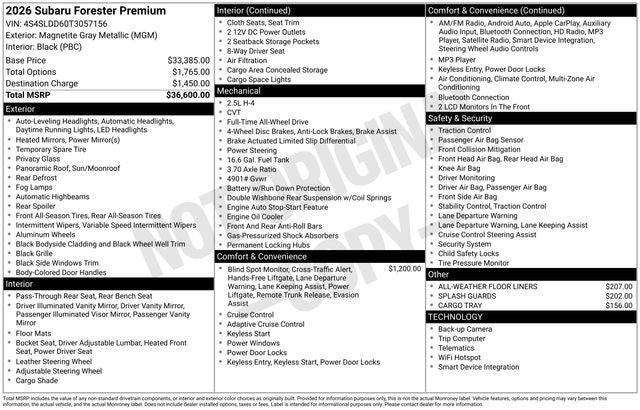2026 Subaru FORESTER Premium