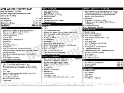 2026 Subaru FORESTER Premium