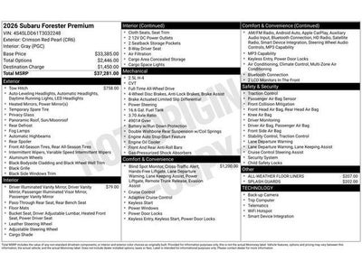 2026 Subaru FORESTER Premium