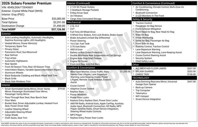 2026 Subaru FORESTER Premium