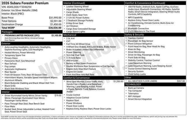 2026 Subaru FORESTER Premium