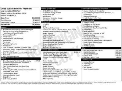 2026 Subaru FORESTER Premium
