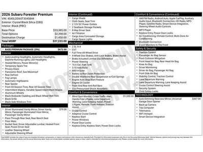 2026 Subaru FORESTER Premium