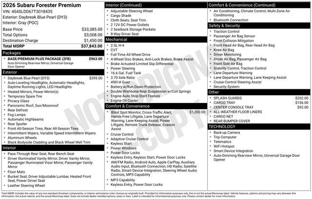 2026 Subaru FORESTER Premium