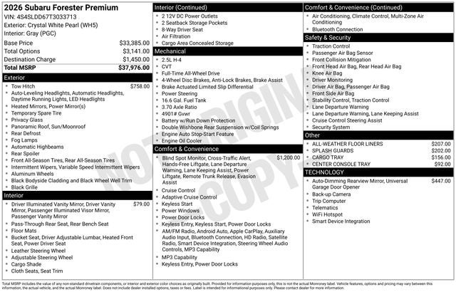 2026 Subaru FORESTER Premium