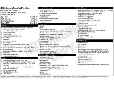 2026 Subaru FORESTER Premium