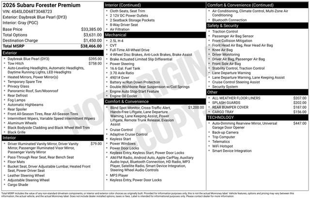 2026 Subaru FORESTER Premium