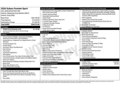 2026 Subaru FORESTER Sport