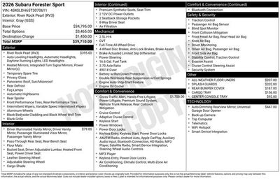 2026 Subaru FORESTER Sport