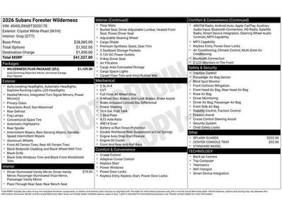 2026 Subaru FORESTER Wilderness