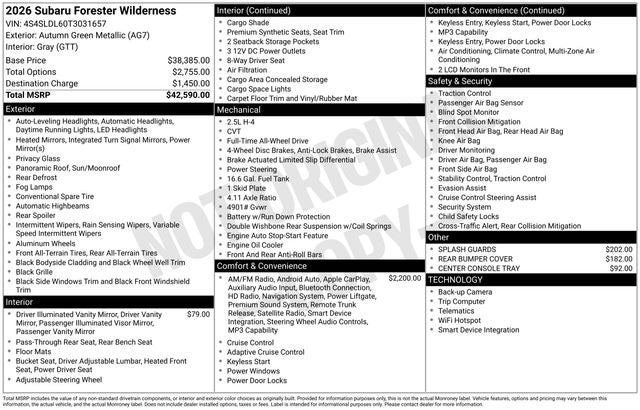 2026 Subaru FORESTER Wilderness