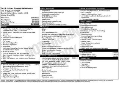 2026 Subaru FORESTER Wilderness