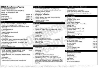 2026 Subaru FORESTER Touring