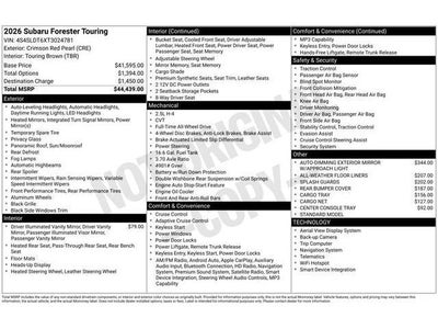 2026 Subaru FORESTER Touring