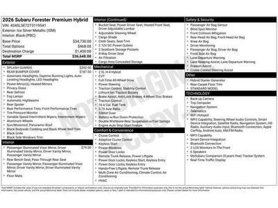 2026 Subaru FORESTER Premium Hybrid