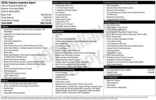 2026 Subaru IMPREZA Sport
