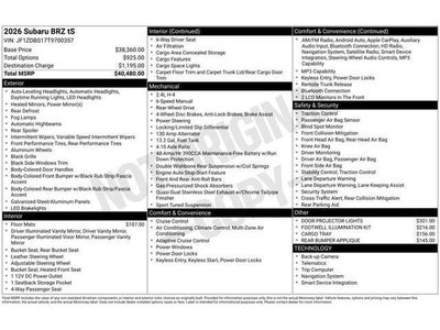 2026 Subaru BRZ Series. Yellow