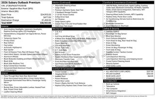 2026 Subaru OUTBACK Premium