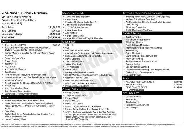 2026 Subaru OUTBACK Premium