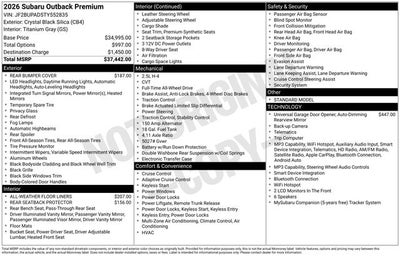 2026 Subaru OUTBACK Premium