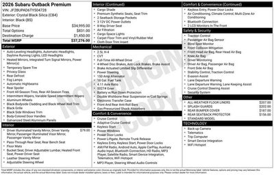 2026 Subaru OUTBACK Premium