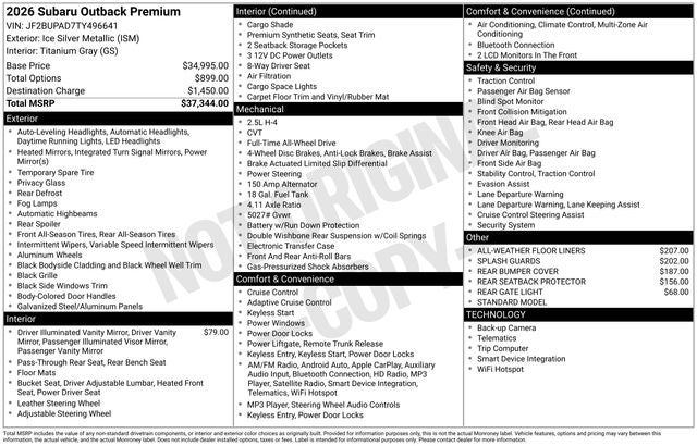 2026 Subaru OUTBACK Premium