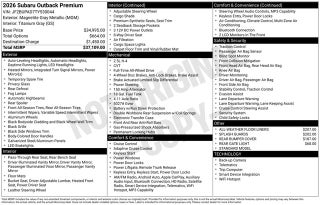 2026 Subaru OUTBACK Premium