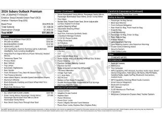 2026 Subaru OUTBACK Premium