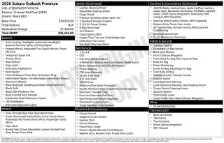 2026 Subaru OUTBACK Premium