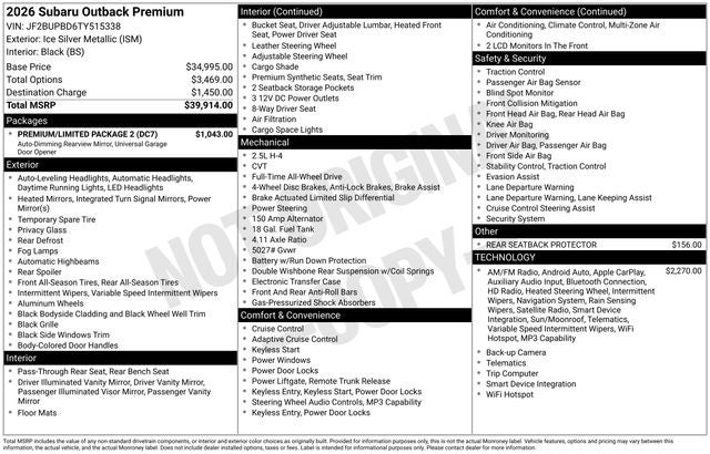 2026 Subaru OUTBACK Premium